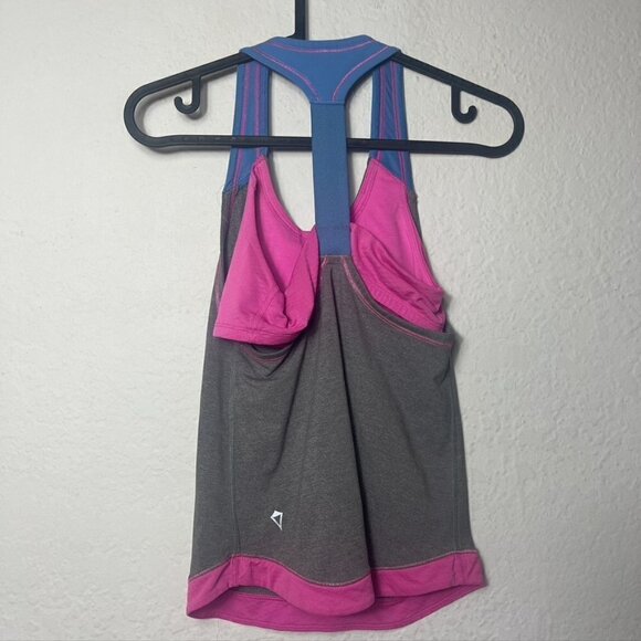 ivivva Tri Color Get Loud Racerback Built In Bra Top Size 10 - Picture 4 of 5